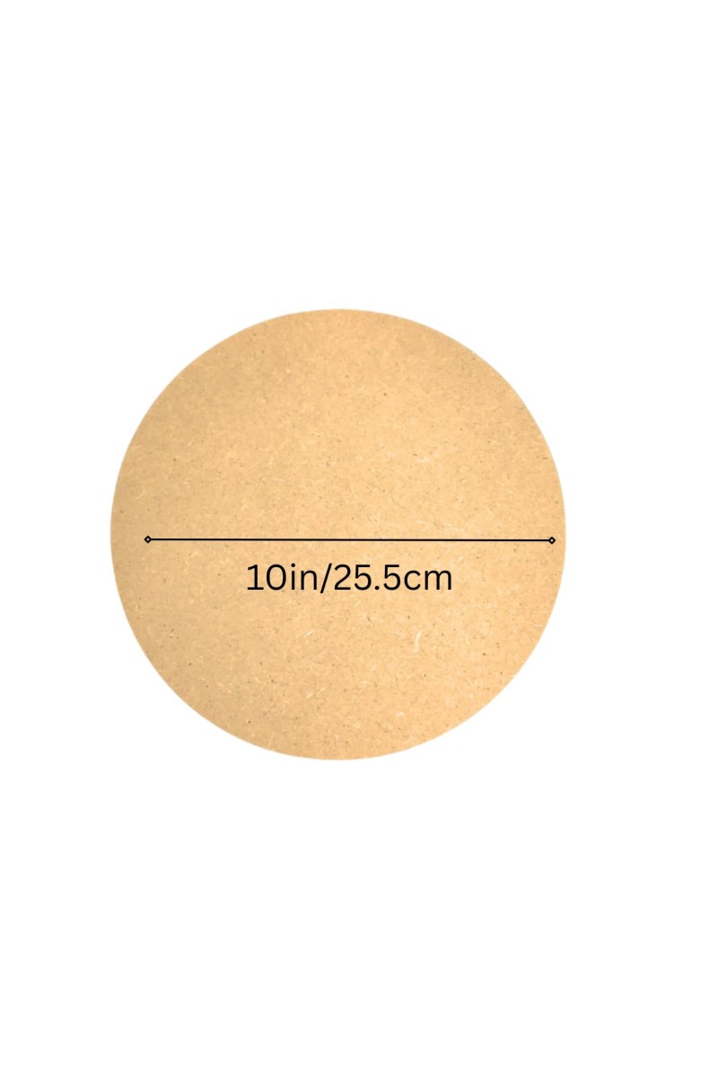 10 Inch Round MDF Board – 3mm Thick Unfinished Wood Circle for Crafts, Painting, Laser Cutting, Engraving & DIY Projects.