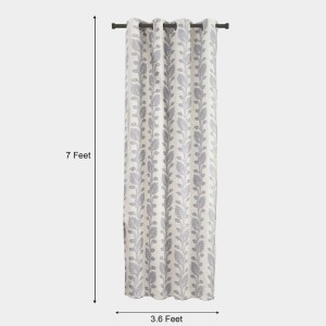 Home Beautiful 7ft. Light Grey Polyester Curtain - (M2753)