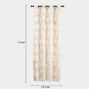 Home Beautiful 5 ft. Beige Polyester Curtain - (M2832)