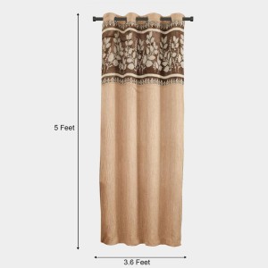 Home Beautiful 5 ft. Brown Polyester Curtain - (M2796)
