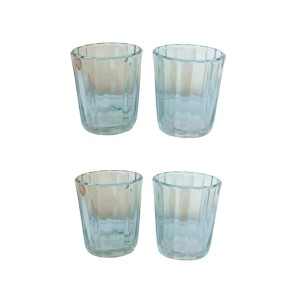 Small Tea Glass Set of 4 | Chai, Milk & Coffee Drinking Glasses | Clear Transparent Durable Glass Tumblers for Home, Kitchen & Office Use