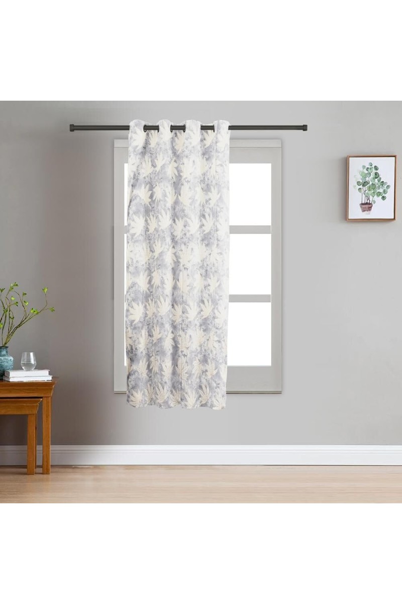 Home Beautiful 5 ft. Light Grey Polyester Curtain - (M2835)