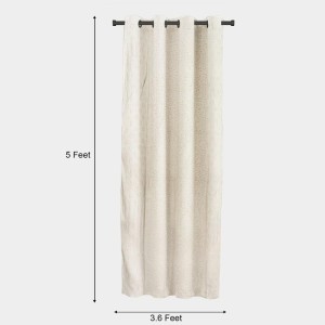 Home Beautiful 5 ft. Off White Polyester Curtain - (M2805)