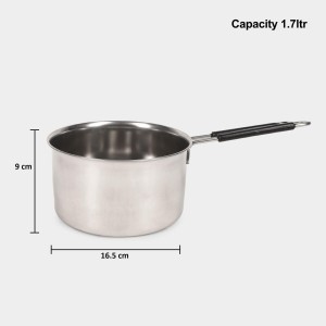 1.7 L Steel Saucepan 1 6.5 cm Dia (Pack of 1)