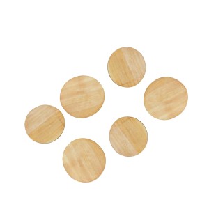 Natural Wooden Lids for Glass Tumblers & Carafes – Airtight Drink Covers & Mini Tray Coasters – Pack of 6| Multipurpose Wooden Lid Coaster Combo for Home & Kitchen (6)