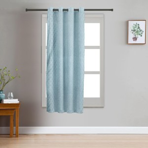 Home Beautiful 5 ft. Light Blue Polyester Curtain - (M2790)