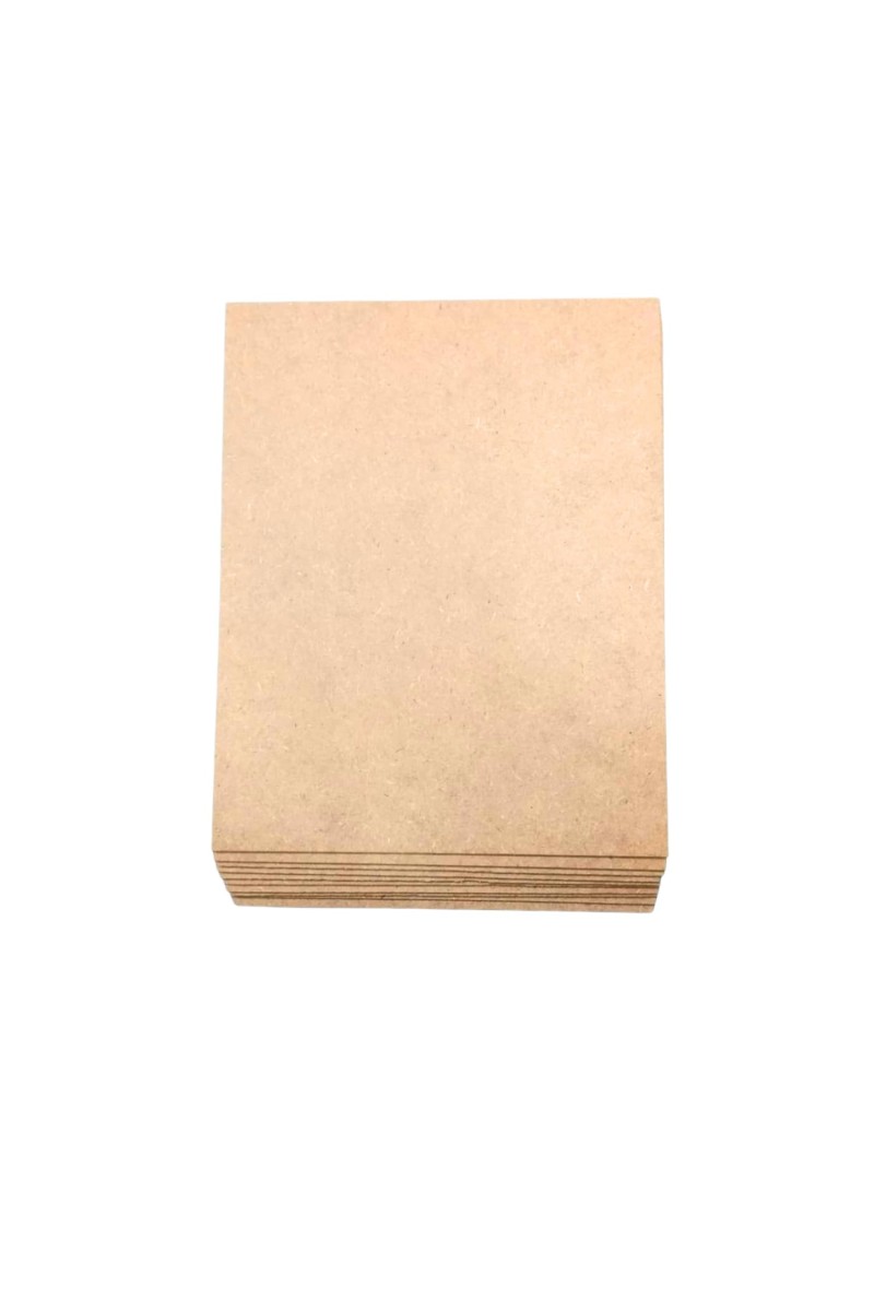 MDF Board Sheet 3 mm for Arts & Crafts | Premium Plain MDF Wood Sheets for Painting, Resin Art, Mandala, Pyrography, Decoupage & Lamination | 8 x 12 Inch | Pack of 10 (8x12)