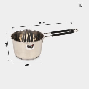 1 L Steel Saucepan 9 X 14 cm (Pack of 1)