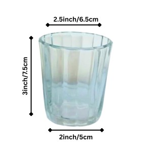 Small Tea Glass Set of 4 | Chai, Milk & Coffee Drinking Glasses | Clear Transparent Durable Glass Tumblers for Home, Kitchen & Office Use