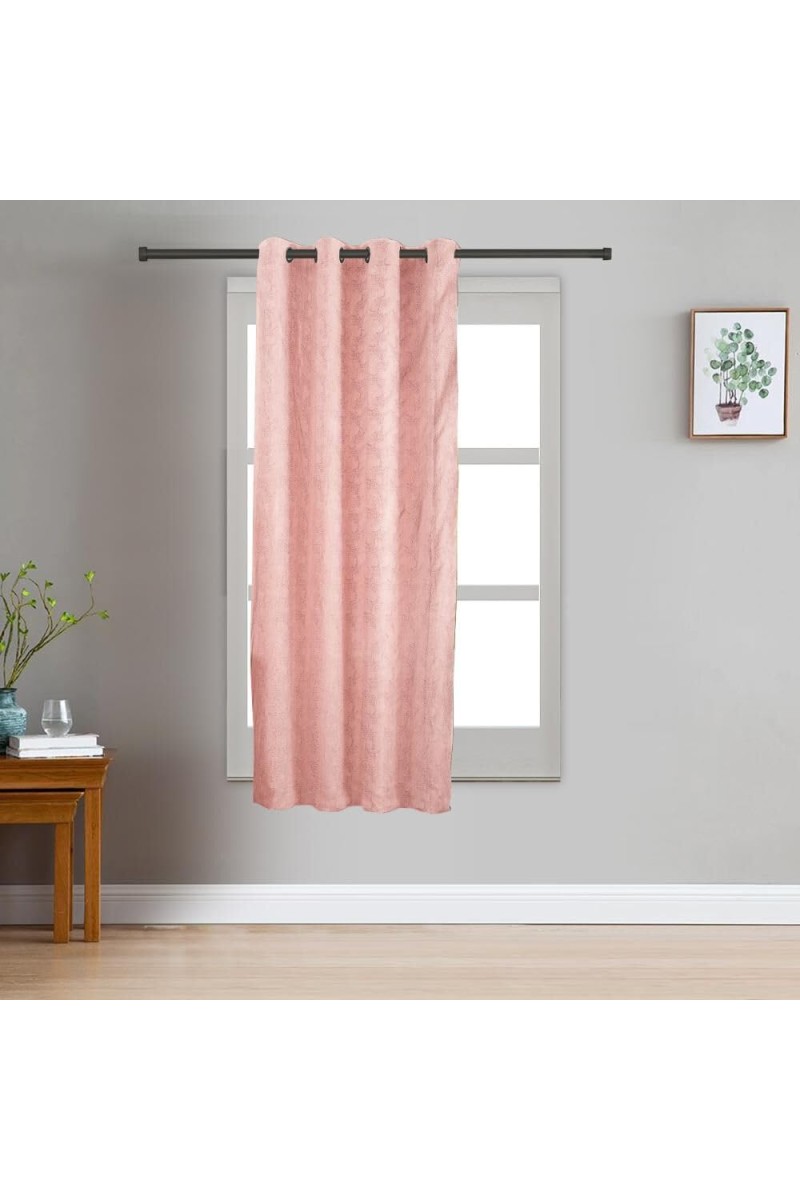 Home Beautiful Pink Polyester Curtain - (M2737)