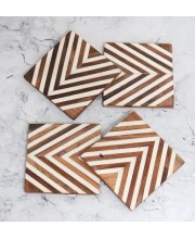 Modern Handcrafted Wooden Coasters – Set of 4 | Stylish Drink Mats for Tea, Coffee & Beverages | Durable Table Coaster Set for Home & Office Décor Modern Handcrafted Wooden Coasters – Set of 4 | Stylish Drink Mats for Tea, Coffee & Beverages | Durable Table Coaster Set for Home & Office Décor