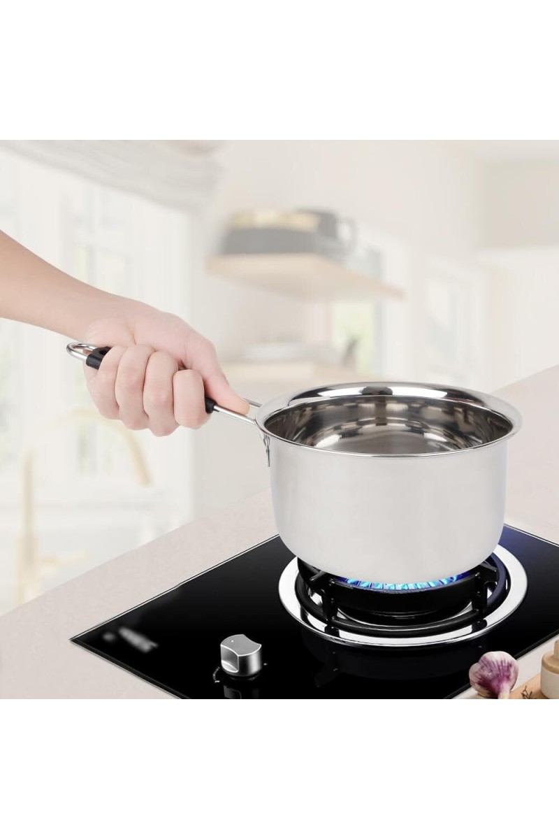 1.7 L Stainless Steel Saucepan, 3.5 X 6.7 in (Pack of 1)