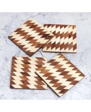 Modern Decorative Wooden Coasters – Set of 4 | Stylish Drink Mats for Tea, Coffee & Beverages | Elegant Wooden Coaster Set for Home, Office & Gifting Modern Decorative Wooden Coasters – Set of 4 | Stylish Drink Mats for Tea, Coffee & Beverages | Elegant Wooden Coaster Set for Home, Office & Gifting