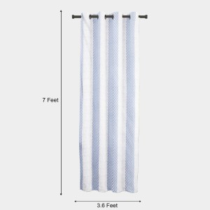 Home Beautiful 7ft. Light Blue Polyester Curtain - (M2749)