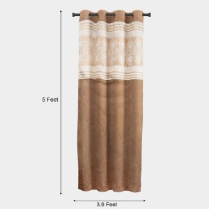 Home Beautiful 5 ft. Black Polyester Curtain - (M2827)