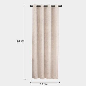 Home Beautiful 5 ft. Off White Polyester Curtain - (M2822)