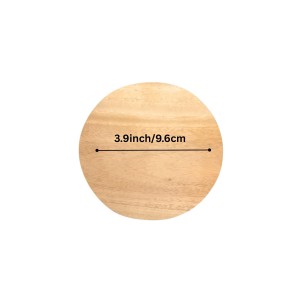 Wooden Tea Coaster Set with Holder | Premium Solid Wood Round Coasters for Hot & Cold Drinks, Tea, Coffee & Table Protection | Set of 5 (Round)