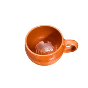 Terracotta Tea Cups with Handle (Set of 2) | Handcrafted Clay Kulhad Cups | Eco-Friendly Traditional Tea & Coffee Cups.