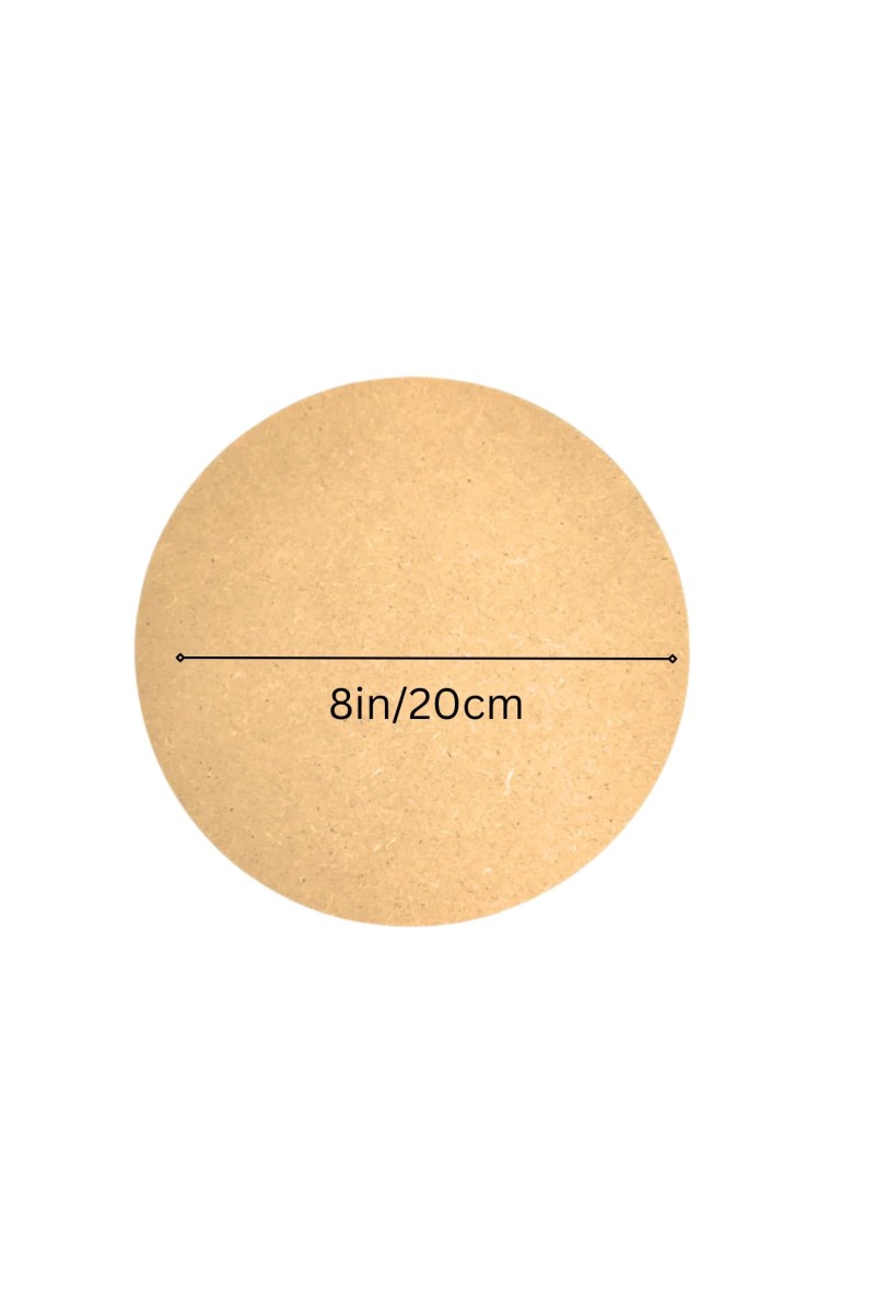 8 Inch Round MDF Board – 3mm Thick Unfinished Wood Circle for Crafts, Painting, Laser Cutting, Engraving & DIY Projects (8)
