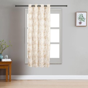 Home Beautiful 5 ft. Beige Polyester Curtain - (M2832)