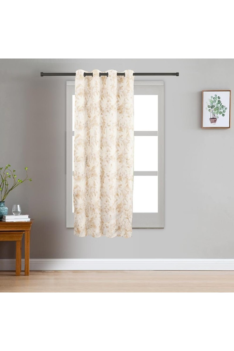 Home Beautiful 5 ft. Beige Polyester Curtain - (M2832)