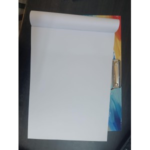 Hi Tech Sales Wooden Drawing Board with Large Drawing Notebook Combo at Low Cost for Kids/Students, Girls & Boys || Stainless Steel Clip, Plain MDF Hard Board Writing Pad (Multicolored)