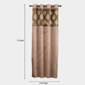 Home Beautiful 5 ft. Brown Polyester Curtain - (M2830)