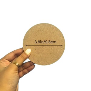 3mm MDF Board 4inch Round Cutouts for Arts & Crafts, Smooth Unfinished Wood Circles for Painting, DIY Crafts, Laser Cutting & Engraving (Pack of 4)