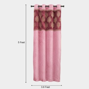 Home Beautiful 5 ft. Pink Polyester Curtain - (M2841)