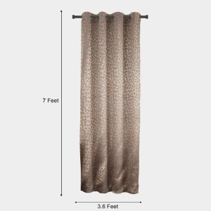 Home Beautiful 7ft. Chocolate Brown Blackout Eyelet Curtains - (M2741)