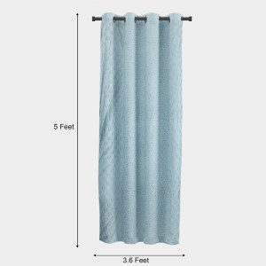 Home Beautiful 5 ft. Light Blue Polyester Curtain - (M2790)