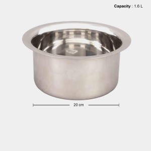 1.6 L Stainless Steel Patila, 20 cm Dia. (Pack of 1)