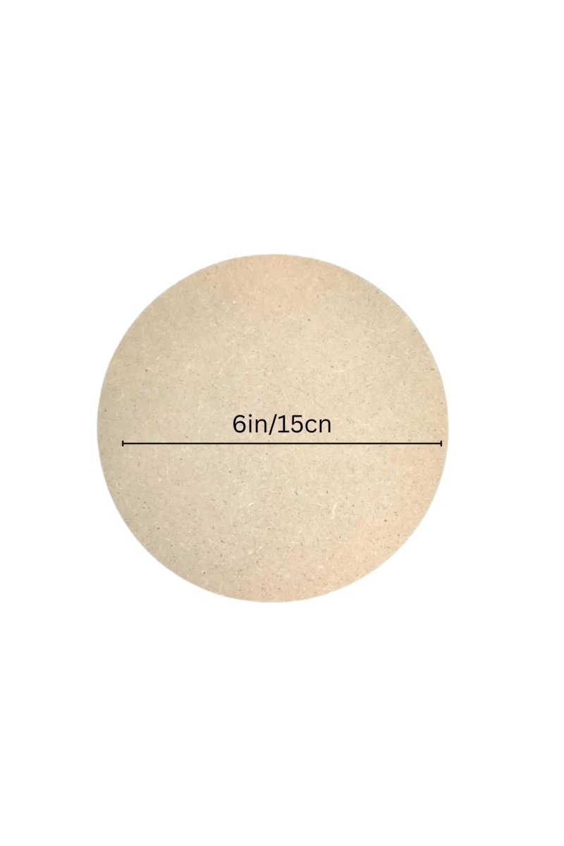 6 Inch Round MDF Board – 3mm Thick Unfinished Wood Circle for Crafts, Painting, Laser Cutting, Engraving & DIY Projects