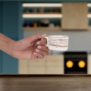 Hitech Sales 120 ml Stoneware Cup White | Microwave Safe Ceramic Cup | Ideal for Daily Use