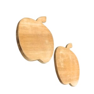 Apple Shape Wooden coaters – Natural Wooden MDF Shapes for DIY Crafts, Painting, Resin Art & Decoration (Pack of 2)