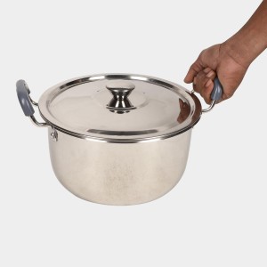 4.5 L Steel Cooking Pot 25 X 12.5 cm, 1Lid, 1Pot