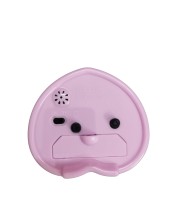 Cute Pink Heart-Shaped Quartz Alarm Clock – 3.48 Inch Silent Analog Desk for Kids, Travel & Bedroom Decor