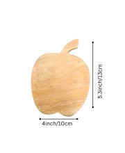 Apple Shape Wooden coaters – Natural Wooden MDF Shapes for DIY Crafts, Painting, Resin Art & Decoration (Pack of 2)