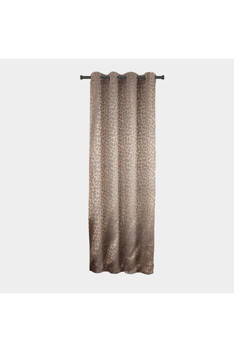 Home Beautiful 7ft. Chocolate Brown Blackout Eyelet Curtains - (M2741)