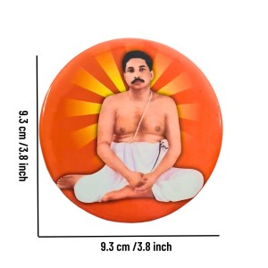Devotional Saint Guru Round Fridge Magnet Set (4 Pieces) | Religious Refrigerator Magnets for Home, Office & Temple Decor (4)