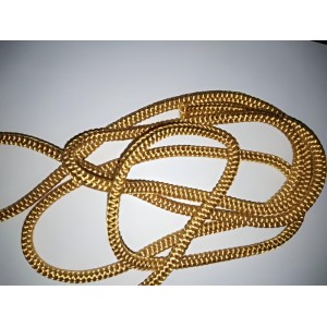 HiTechMart Golden Braided Nylon Rope – Durable, Heavy-Duty Multipurpose Cord for DIY Crafts, Decoration, Outdoor, and Industrial Use – Strong & Flexible Twisted Rope – 7 Metre Length