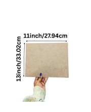 MDF Board Sheets 3 mm for Arts & Crafts | Premium Plain MDF Wood Sheets for Painting, Resin Art, Mandala, Pyrography, Decoupage & DIY Projects | 13 x 11 Inch | Pack of 10 (13x11)