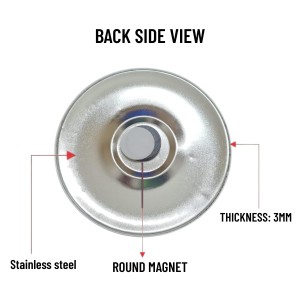 Stainless Steel Round Anukul Chandra Thakur Fridge Magnet | Devotional & Decorative Refrigerator Magnet for Home & Office | Pack of 1