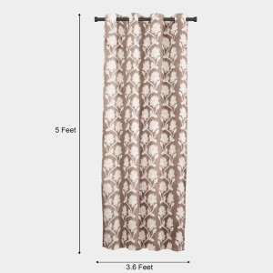Home Beautiful 5 ft. Brown Polyester Curtain - (M2779)