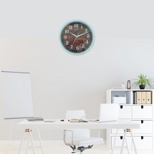 Hitech Sales Modern Modern Dashing Look Quartz Stylish Analog 30 Cm Decorative Latest Non Ticking Silent WallClock Battery Operated Round Easy to Read for Living Room Bedroom Office Kitchen School