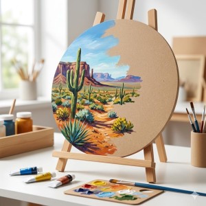 10 Inch Round MDF Board – 3mm Thick Unfinished Wood Circle for Crafts, Painting, Laser Cutting, Engraving & DIY Projects.