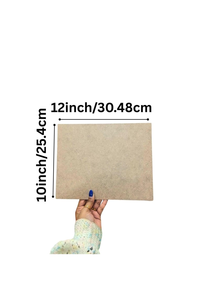 MDF Board Sheets 3 mm for Arts & Crafts | Premium Plain MDF Wood Sheets for Painting, Resin Art, Mandala, Pyrography, Decoupage & DIY Projects | 13 x 15 Inch | Pack of 10