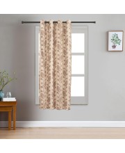 Home Beautiful 5ft. Soft Beige Printed Eyelet Curtains - (M2758)