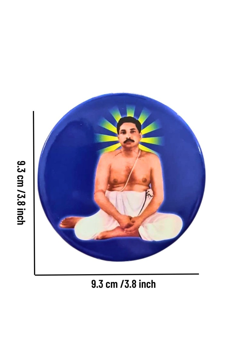 Devotional Saint Guru Round Fridge Magnet Set | Religious Refrigerator Magnets for Home, Office & Temple Decor Set (2 Pieces)