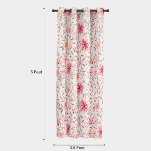 Home Beautiful 5 ft. Pink Polyester Curtain - (M2819)